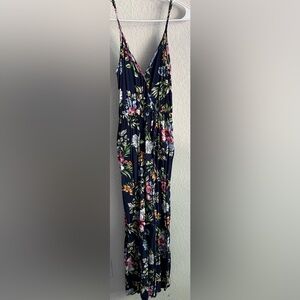 Band of Gypsies Floral Jumpsuit - Navy and Multicolor